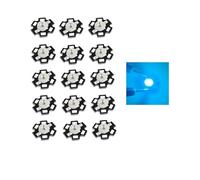 TYKGSQIP 1w 3w 5W diodos LED de alta potencia con base de disipador - kit de módulo de PCB Star de 20mm para reemplazo de linterna frontal(pack de 15)(3W/Ice blue)