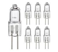 TYKGSQIP Bombillas halógenas G4 6v 10w 20w, 2700k, lámparas cápsula base bipines Jc tipo regulable, ángulo de haz de 360° para candelabros, debajo del armario, iluminación paisajística (6pcs/6V-40W)