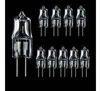 TYKGSQIP G4 Halogen Bulb,6v 12v 24v Jc T3 Bi-pin Base Light Bulbs, 2700k Warm White,dimmable,instant On,mercury-free for Under Cabinet,chandelier,track Lighting(20pcs/12V-20W)