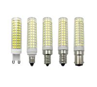TYKGSQIP Lámpara de araña LED de cerámica de cristal de maíz regulable, 15 W, E14, E12, E11, BA15D, G9, 136 LED, 110 V, 220 V. 1 unidad, G9, 15 W, 110 V, blanco frío.