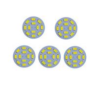 TYKGSQIP Lámpara de disco LED G4 12v 3w Es adecuada para lámparas de gabinetes en interiores de barcos (12V-3W 5 unidades/Blanco cálido 2700K)