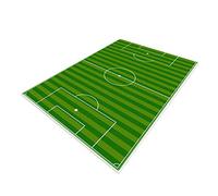 TYKTZXY Alfombra de campo de fútbol, divertida decoración del hogar, alfombra de juego para niños y niñas, habitación temática deportiva, color verde, 140 x 200 cm