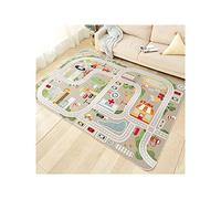 TYKTZXY Alfombra para niños Alfombra de Juego Street Car Universo Animal Azul Verde Gris Gris 10 Tamaños