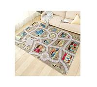 TYKTZXY Alfombra para niños Alfombra de Juego Street Car Universo Animal Azul Verde Gris Gris 10 Tamaños