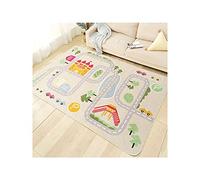 TYKTZXY Alfombra para niños Alfombra de Juego Street Car Universo Animal Azul Verde Gris Gris 10 Tamaños