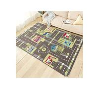 TYKTZXY Alfombra para niños Alfombra de Juego Street Car Universo Animal Azul Verde Gris Gris 10 Tamaños