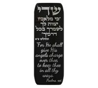 TYLDUM Mezuzah de Coche, Mezuzah de automóvil judío para automóvil con pergamino de oración de viajeros Grabado Kosher, Regalos de Judaica, Regalos judíos de Israel, Fabricado en Canadá plexiglás por