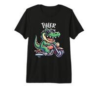 Tyler Fun Alligator - Diseño de Motocicleta para niños con Nombre Tyler Camiseta Premium