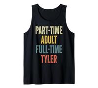 TYLER Personalized Retro Girls Part-Time TYLER Name Camiseta sin Mangas