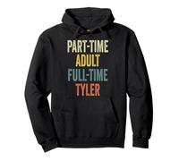 TYLER Personalized Retro Girls Part-Time TYLER Name Sudadera con Capucha