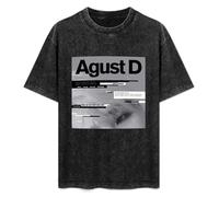 Tylko Agust D Black Hoodies Printed Sweatshirt Graphic Mens Pullover Hooded T-Shirt Black 3XL