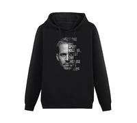 Tylko Paul Walker Rip Speed Kill Me Do Not Cry Fast and Furious Black Hoodies Printed Sweatshirt Graphic Mens Pullover Hooded S