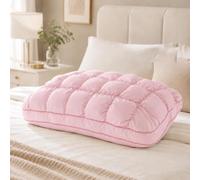 tylxayoxa Almohada Refrescante De Nube Hecha Seda Ice, Transpirable, Lavable A Máquina, Relleno Microfibra 3D, Alivio Presión(Pink)