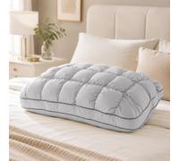 tylxayoxa Almohada Refrescante De Nube Hecha Seda Ice, Transpirable, Lavable A Máquina, Relleno Microfibra 3D, Alivio Presión(Gray)