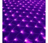 tylxayoxa Guirnalda De Luces LED 320, Malla Navideña For Exteriores 3 Mx2 M, Ideal For Arbustos, Aniversarios, Bodas, Cenadores, Techos(Purple,2m x 2m 144led)