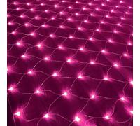 tylxayoxa Guirnalda De Luces LED 320, Malla Navideña For Exteriores 3 Mx2 M, Ideal For Arbustos, Aniversarios, Bodas, Cenadores, Techos(Pink,6m x 4m 700led)