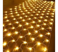 tylxayoxa Guirnalda De Luces LED 320, Malla Navideña For Exteriores 3 Mx2 M, Ideal For Arbustos, Aniversarios, Bodas, Cenadores, Techos(Warm White,3m x 2m 320led)