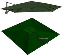 tylxayoxa Reemplazo De Toldo Sombrilla Patio Cuadrado For Colgar En Voladizo Compensado Al Aire Libre 8 Varillas 3x3M-2,5x2,5m Cubierta Mesa Jardín Playa (solo Toldo)(Green,2.5x2.5m (8.2x8.2ft))