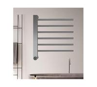 tylydmy toallero electrico Black,Wall Mounted S For Bathroom,Stainless Steel Heated Towel Rack, Drying with Intelligent Touch Screen Timer-White(Gray)