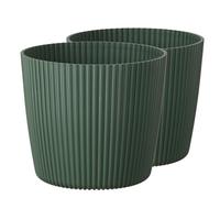 Tymar Macetero, 2 unidades, forma redonda (2 paquetes), color verde, diámetro de 40 cm