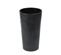 Tymar Macetero alto interior, macetero grande, maceta (hormigón negro; diámetro de 19 cm)