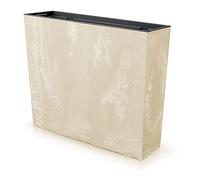 Tymar Macetero alto, jardinera para exteriores, protección visual, para exteriores, rectangular, 58 x 18 x 50 cm