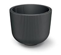 Tymar Macetero con inserto, maceta de plástico, maceta grande, color negro, diámetro de 40 cm