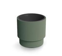 Tymar Macetero con Inserto, macetero de plástico, macetero, macetero Grande (DBMIN Verde,ø 40 cm)