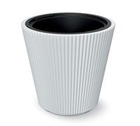 Tymar Macetero con Inserto, macetero de plástico, macetero, macetero Grande(DBMIV Blanc,ø 30 cm)