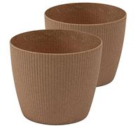 Tymar Macetero de madera, 2 unidades, forma redonda, 25,5 cm de diámetro