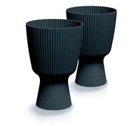 Tymar Macetero, Übertopf, paquete de 2, forma redonda (DBMIS Antracita, ø 19 cm)