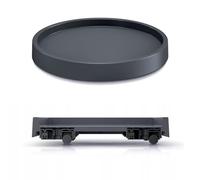 Tymar Rodillo para plantas, macetero redondo, con ruedas (antracita, diámetro de 37 cm)