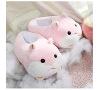 tymhrs Zapatillas De Animales,Zapatilla De Animales De Dibujos Animados Divertidos, Lindas Zapatillas Novedosas De Hámster para Unisex, Cálidas Zapatillas De Interior De Invierno De Felpa De Felp