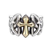 TYMONT Anillo De Hombre De Plata De Ley S925 Con Cruz Y Móvil Vintage Personalizado,Plata,12