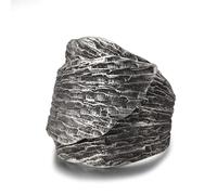 TYMONT S925 Anillo Abierto De Plata De Ley Para Los Hombres, Hecho A Mano De Plata Vintage Tailandés Anillo De Hoja De Plata, Chiang Mai, Tailandia,Plata,Adjustable