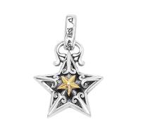 TYMONT S925 Plata Esterlina Colgante Pentagrama Tridimensional, Los Hombres Y Las Mujeres De La Personalidad Cien A Juego Collar Colgante De Plata Esterlina Estrella,Plata,Single Pendant