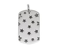 TYMONT S925 Plata Esterlina Estrella De La Suerte Cuadrado Colgante, Moda Vintage Cientos De Collar Colgante De Plata Esterlina,Plata,Pendant + Chain 65cm