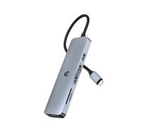 Tymyp Hub USB C, adaptador USB C 6 en 1, USB 3.0, HDMI 4K, 2 USB 2.0, lector de tarjetas SD/TF, estación de acoplamiento perfecta para portátiles Mac Pro/Air y otros dispositivos tipo C