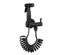 TYMYW Ducha Higiénica para Wc de Acero Inox con Manguera de 2,3 M Bidet de Mano Pulverizador Kit para La Limpieza Del Baño,Negro