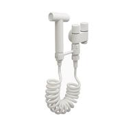TYMYW Duchas Higienicas para Wc Grifo de Bidet con Manguera 3M de Latón Uno Entra Dos Salen Set Blanco