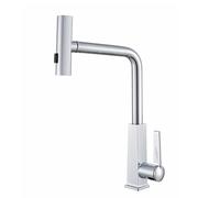 TYMYW Grifo Cocina con Ducha Extraible con 3 Modos Giratorio A 360° Monomando Grifo de Cocina Extraible Cascada Latón,Cromado