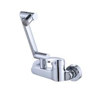 TYMYW Grifo Cocina de Pared con 2 Modos Brazo Plegable Giratorio de 360°