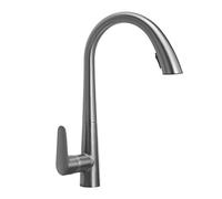 TYMYW Grifo Cocina Extraible con 2 Modos de Flujo de Agua Giratorio 360° Grifo Mezclador Cocina Un Solo Agujero,Gris