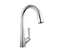 TYMYW Grifo Cocina Extraible Mezclador Giratorio 360° Grifo Monomando Cocina con 2 Modus de Agua Un Solo Agujero Cromado