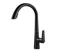 TYMYW Grifo Cocina Fregadero Extraible Giratorio 360° Mezclador Grifo Monomando Cocina con 2 Modus de Agua,Negro