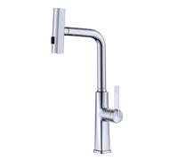 TYMYW Grifo de Cocina con Ducha Extraible Cascada con 3 Modos Giratorio A 360° Grifo Monomando Cocina Mezclador,Cromado