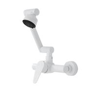 TYMYW Grifo de Cocina de Pared Blanco Acero Inoxidable Caliente y Frío