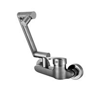 TYMYW Grifo de Cocina de Pared Latón Gris Frío y Caliente