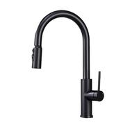 TYMYW Grifo de Cocina Extraible con 3 Modus de Agua Giratorio A 360° Grifo Monomando Cocina Caliente y Frío,Negro