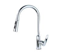 TYMYW Grifo de Cocina Extraible Giratorio A 360° Grifo Mezclador de Cocina Monomando con 3 Modus de Agua,Cromado